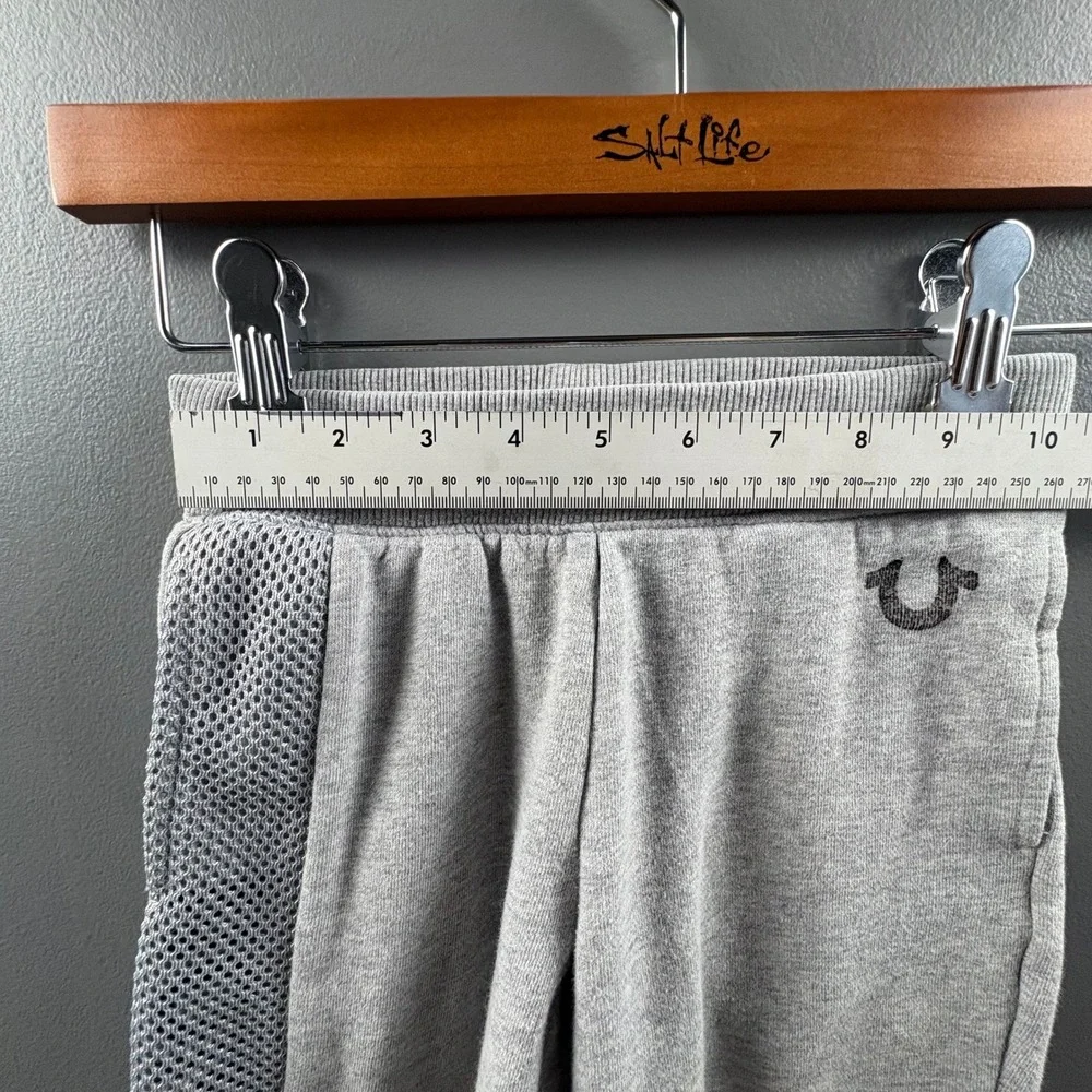 True Religion Kids 4‎ Sweatpants Joggers Gray Mesh Side Logo Sporty Adventurer